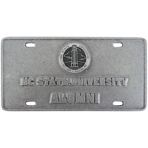 Pewter License Plate - Alumni Seal